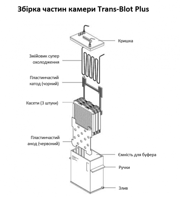 Збірка частин камери Trans-Blot Plus